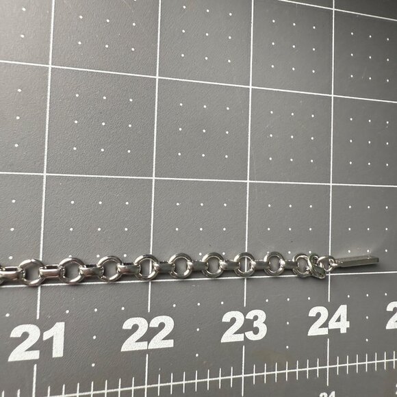 Lia Sophia Yellow Faceted Plastic Stone Necklace Silver Tone Chain Link Adjustab - Picture 7 of 7